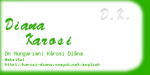 diana karosi business card